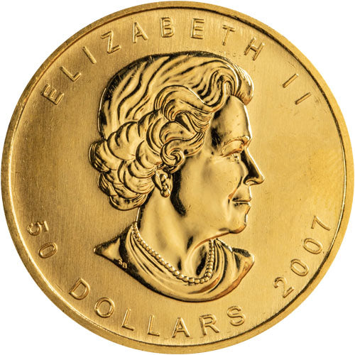 Certified 2007 1 oz Canadian Gold Maple Leaf Bullion Coin