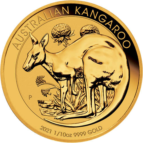 2021 1/10 Ounce Australian Gold Kangaroo Bullion Coin - Perth Mint Investment