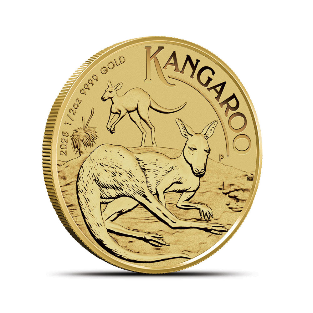 2025 1/2 Ounce Australian Gold Kangaroo Bullion Coin - Perth Mint