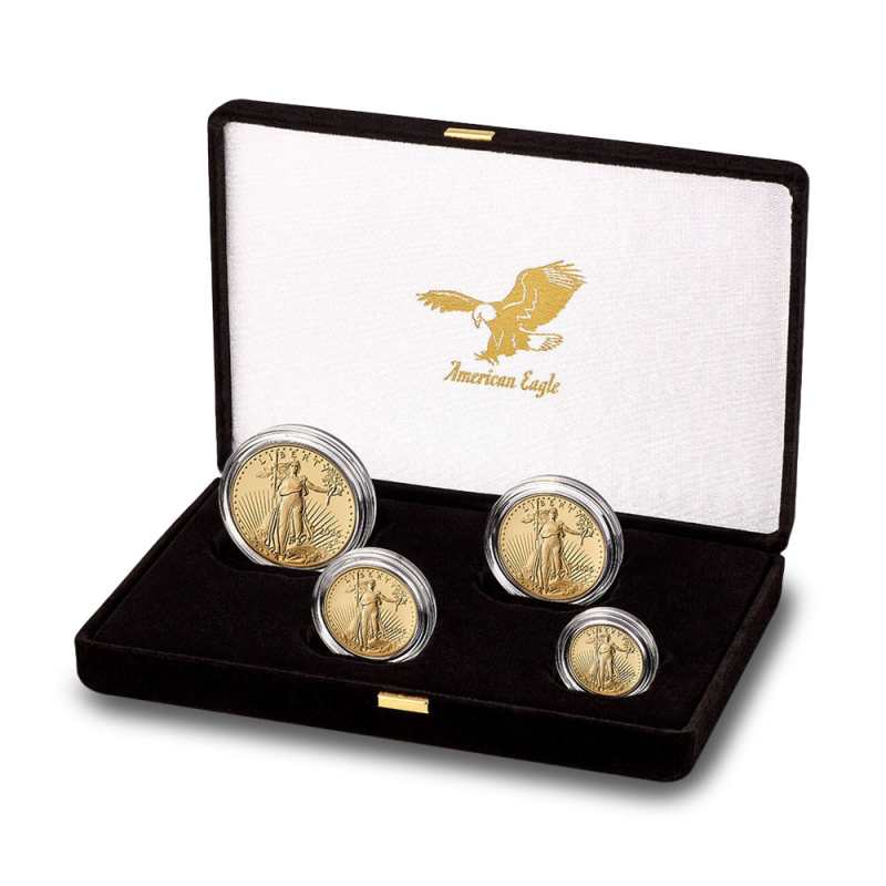 2025-W Proof American Gold Eagle 4-Coin Set: 1.85 oz Gold Collectible