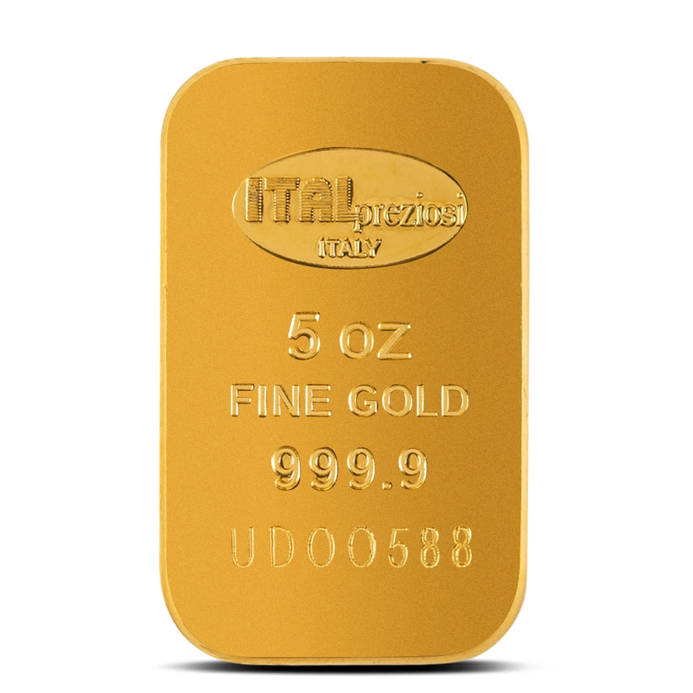 Premium 5 Oz Gold Bar - .999+ Fine Bullion from Varied Global Mints