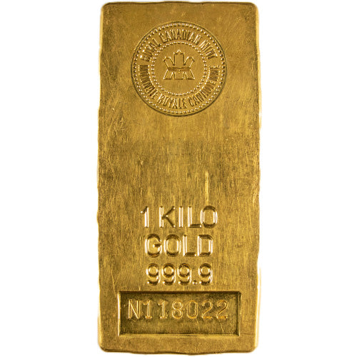 1 Kilo Royal Canadian Mint .9999 Pure Cast Gold Bar Bullion Investment
