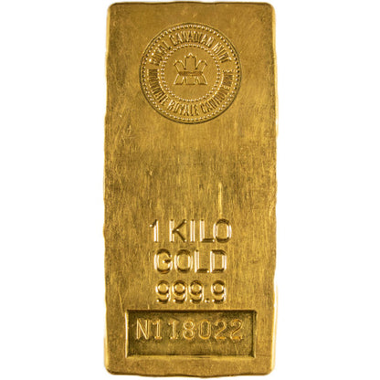 1 Kilo Royal Canadian Mint .9999 Pure Cast Gold Bar Bullion Investment