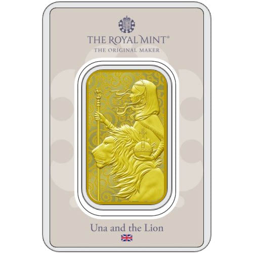 Royal Mint Una and Lion 1 oz .9999 Fine Gold Bar