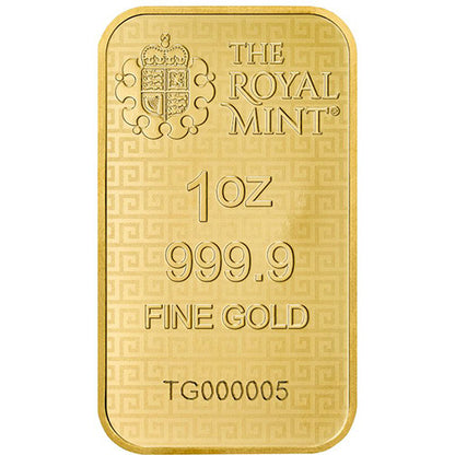 Stunning 1 oz Great Britain Three Graces Gold Bar, .9999 Fine, Royal Mint Engravers