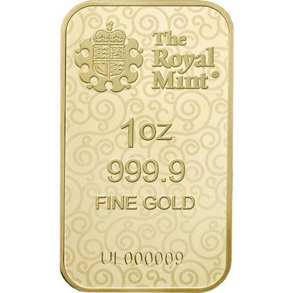 Royal Mint Una and Lion 1 oz .9999 Fine Gold Bar