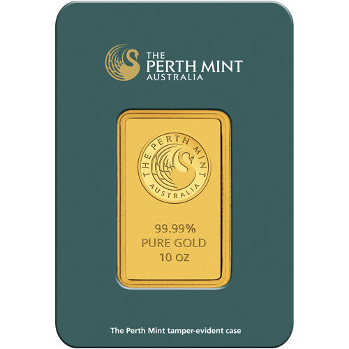 Premium 10 oz Perth Mint Gold Bar with Assay - Investment Grade Bullion