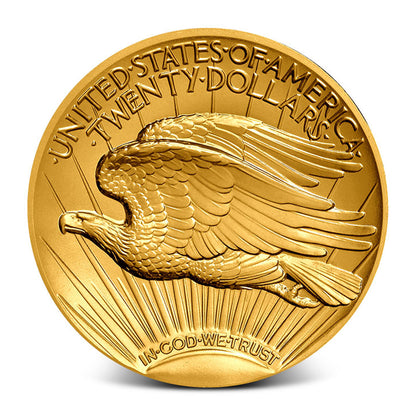 2009 Ultra High Relief Gold Double Eagle Coin - 1 oz .9999 Pure Gold