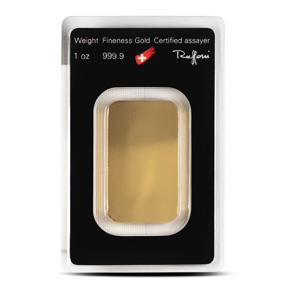 Premium 1 oz Argor Heraeus .9999 Pure Gold Bar with Assay Card