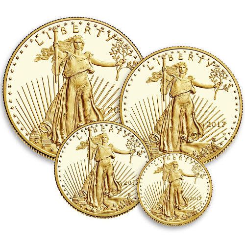 2017-W 4-Coin Proof American Gold Eagle Set, Complete Collector's Edition Box & CoA