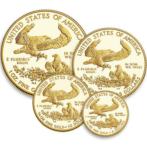 2017-W 4-Coin Proof American Gold Eagle Set, Complete Collector's Edition Box & CoA