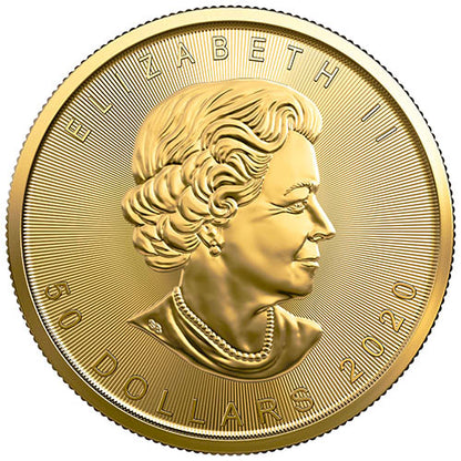 2020 1 oz Canadian Gold Maple Leaf .9999 Pure Bullion Coin