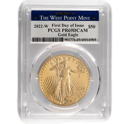 Exquisite 2022-W 1 oz Proof American Gold Eagle Coin PCGS PR69 Investment