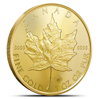 2023 1 oz Canadian Gold Maple Leaf Coin - .9999 Pure Gold Bullion