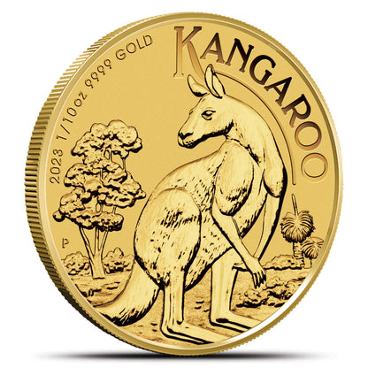 2023 Australian Gold Kangaroo 1/10 oz Investment Coin - Brilliant Uncirculated