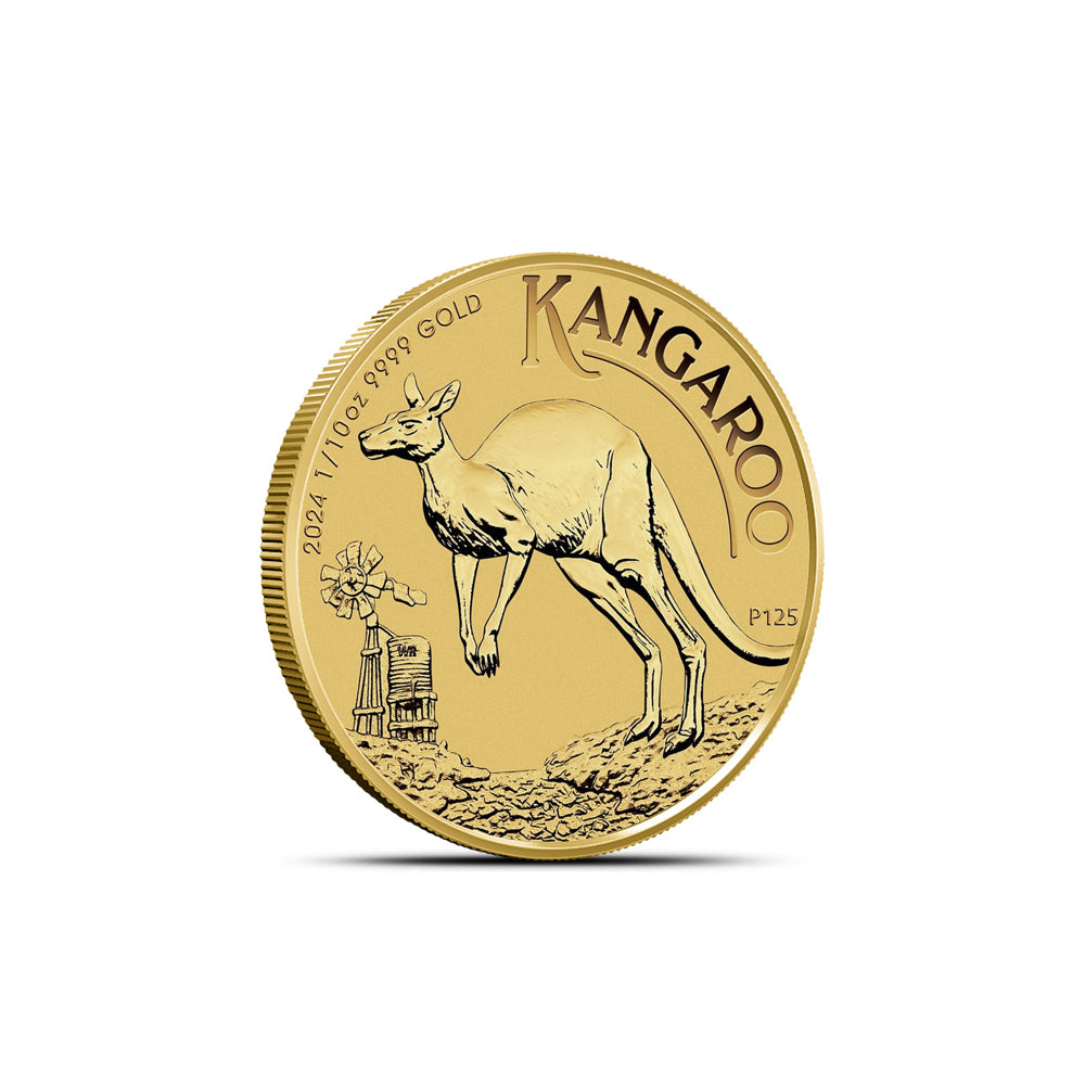 2024 1/10 oz Australian Gold Kangaroo Coin: Brilliant Uncirculated Collectible Bullion