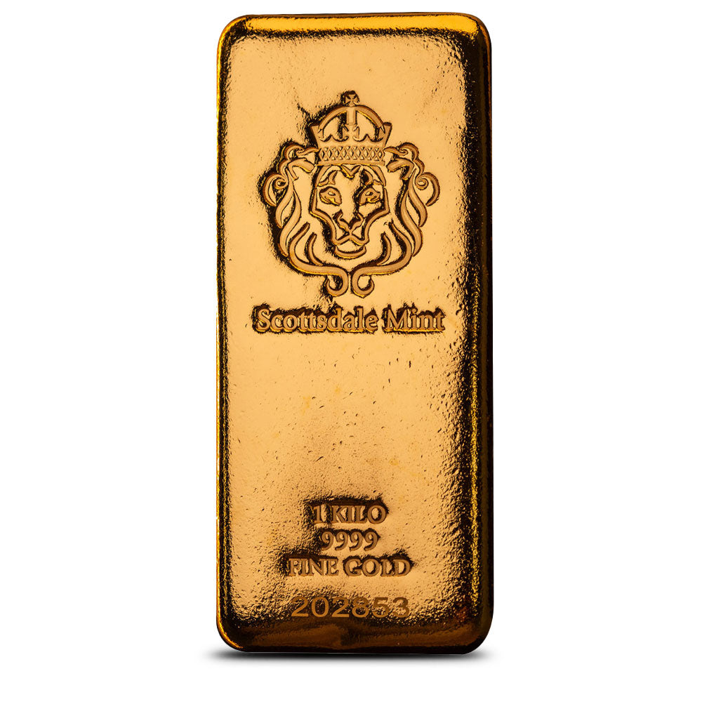 Scottsdale Mint 1 Kilo .9999 Pure Gold Bar – Iconic Investment Bullion