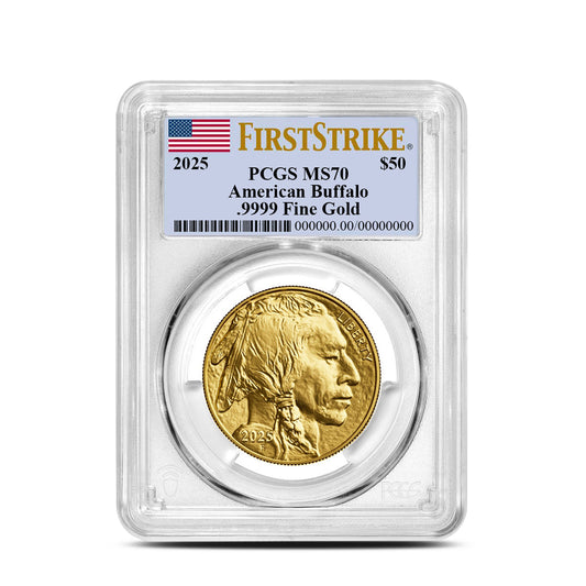 2025 1 Oz American Gold Buffalo PCGS MS70 First Strike Pure Gold Coin