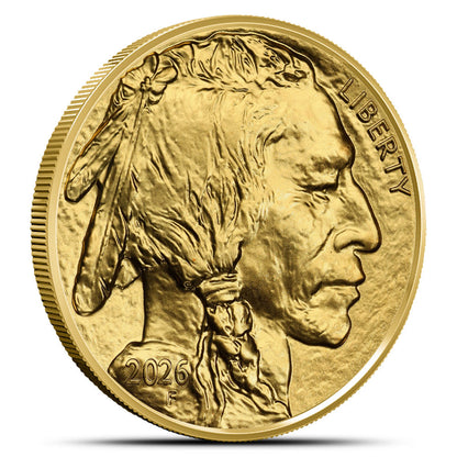 2026 1 Ounce American Gold Buffalo Coin, .9999 Pure 24-Karat Gold Bullion