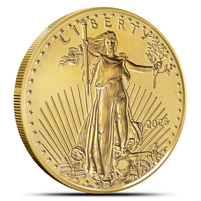 2026 American Gold Eagle 1/2 Ounce Gold Coin Tube (40 BU Coins)