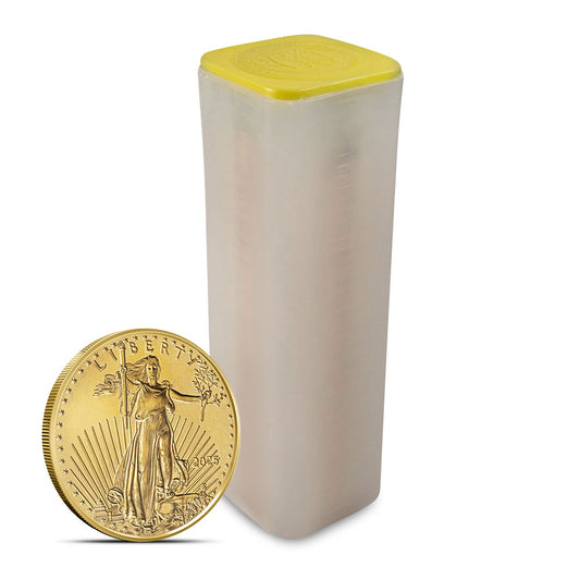 2026 American Gold Eagle 1/2 Ounce Gold Coin Tube (40 BU Coins)