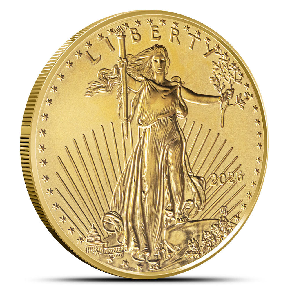 2026 American Gold Eagle 1/4 Oz Bullion Coin Tube (40 BU Coins)