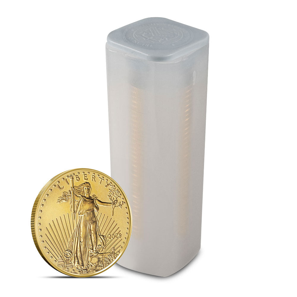 2026 American Gold Eagle 1/4 Oz Bullion Coin Tube (40 BU Coins)