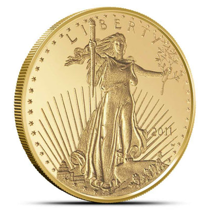 1/10 oz Proof American Gold Eagle Coin, Random Year, Secure Capsule Included