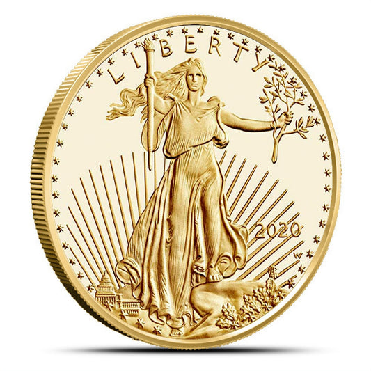 2020-W 1 Oz Proof American Gold Eagle Coin with Box and CoA