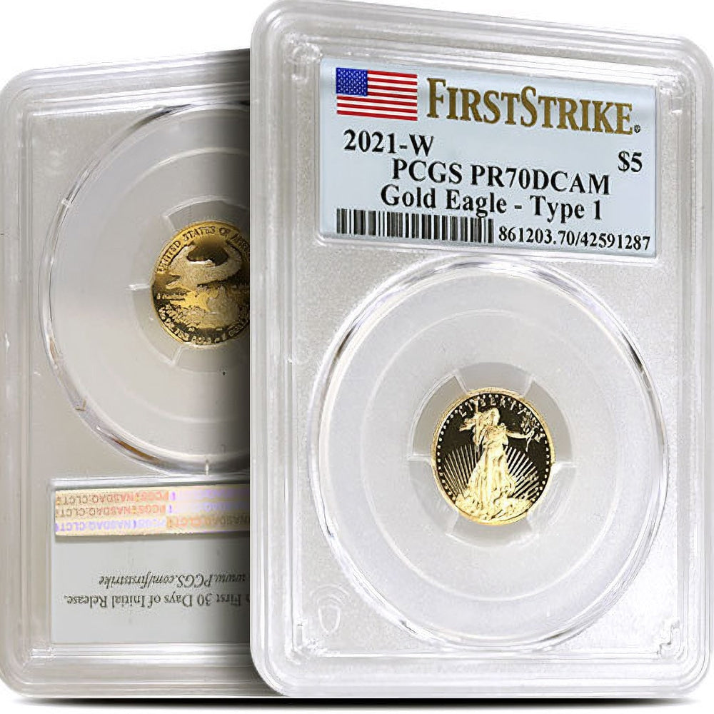 Flawless 2021-W 1/10 oz Proof Gold Eagle PCGS PR70 DCAM FS Coin