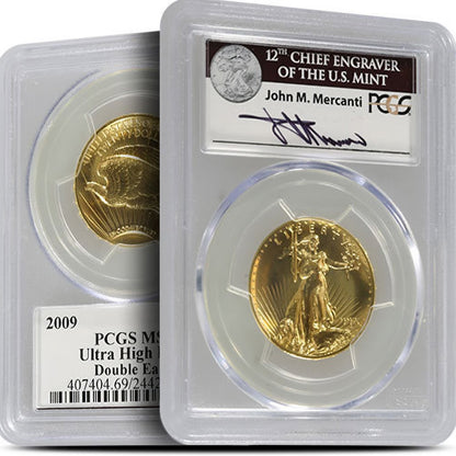 2009 Ultra High Relief Gold Double Eagle Coin - 1 oz .9999 Pure Gold