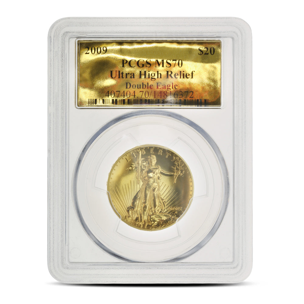 2009 Ultra High Relief Gold Double Eagle Coin - 1 oz .9999 Pure Gold