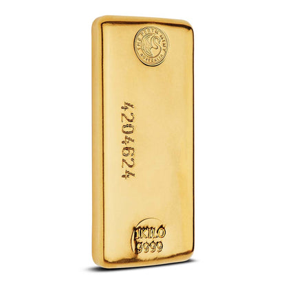 Premium 1 Kilo Perth Mint Cast Gold Bar - .9999 Fine Gold Bullion