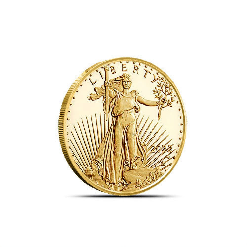 2022-W 1/10 oz Proof American Gold Eagle Coin - Lady Liberty & Eagle