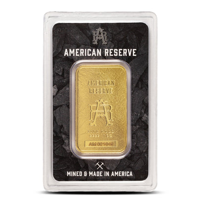 Premium 1 oz American Reserve .9999 Pure Gold Bar with Assay Card