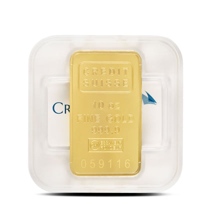 10 Ounce Credit Suisse Pure Gold Bar with Assay Certificate Investment