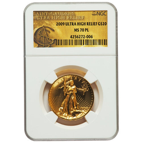 2009 Ultra High Relief Gold Double Eagle Coin NGC MS70 PL