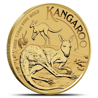 2025 Australian Gold Kangaroo 1/4 Ounce .9999 Fine Bullion Coin