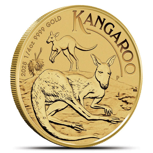 2025 Australian Gold Kangaroo 1/4 Ounce .9999 Fine Bullion Coin