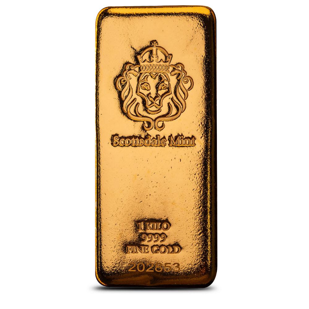 Scottsdale Mint 1 Kilo .9999 Pure Gold Bar – Iconic Investment Bullion